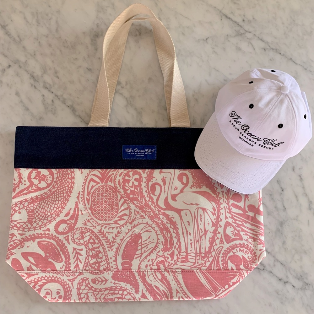 Four Season Ocean Club Bahamas tote and ball cap new never worn or used